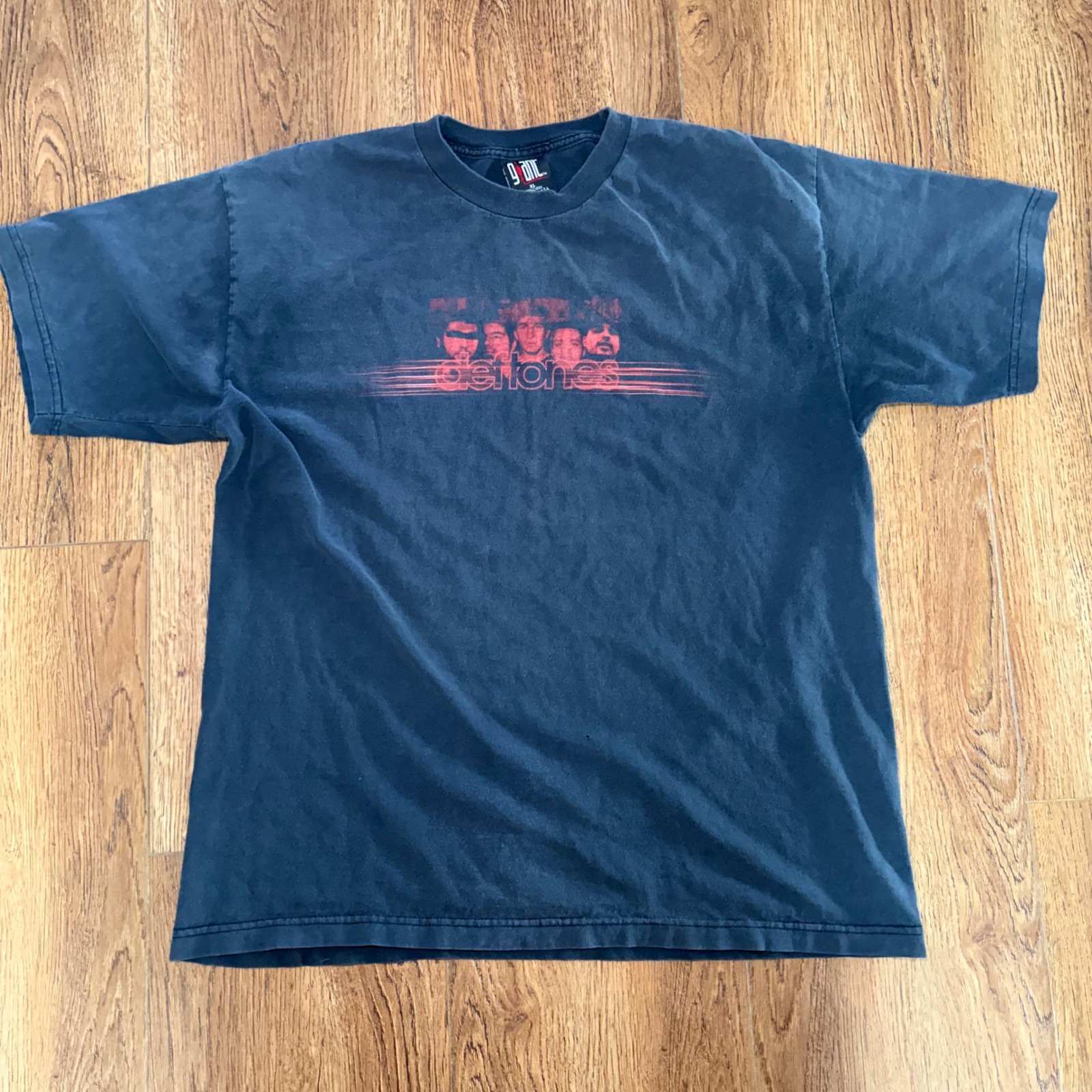 Vintage Deftones Band T-Shirt Giant Tag Xl Group Photo Black Faded Usa Made 90s